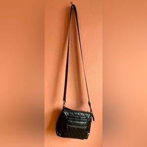 Lug Black Quilted Crossbody Bag